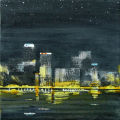 Night Matrix, acrylic on canvas, 12" x 12", 2011